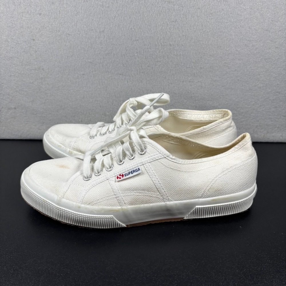 Superga 2750 Cotu Classic Sneaker White Canvas Size 41.5/‎ Womens 10/ Mens 8.5